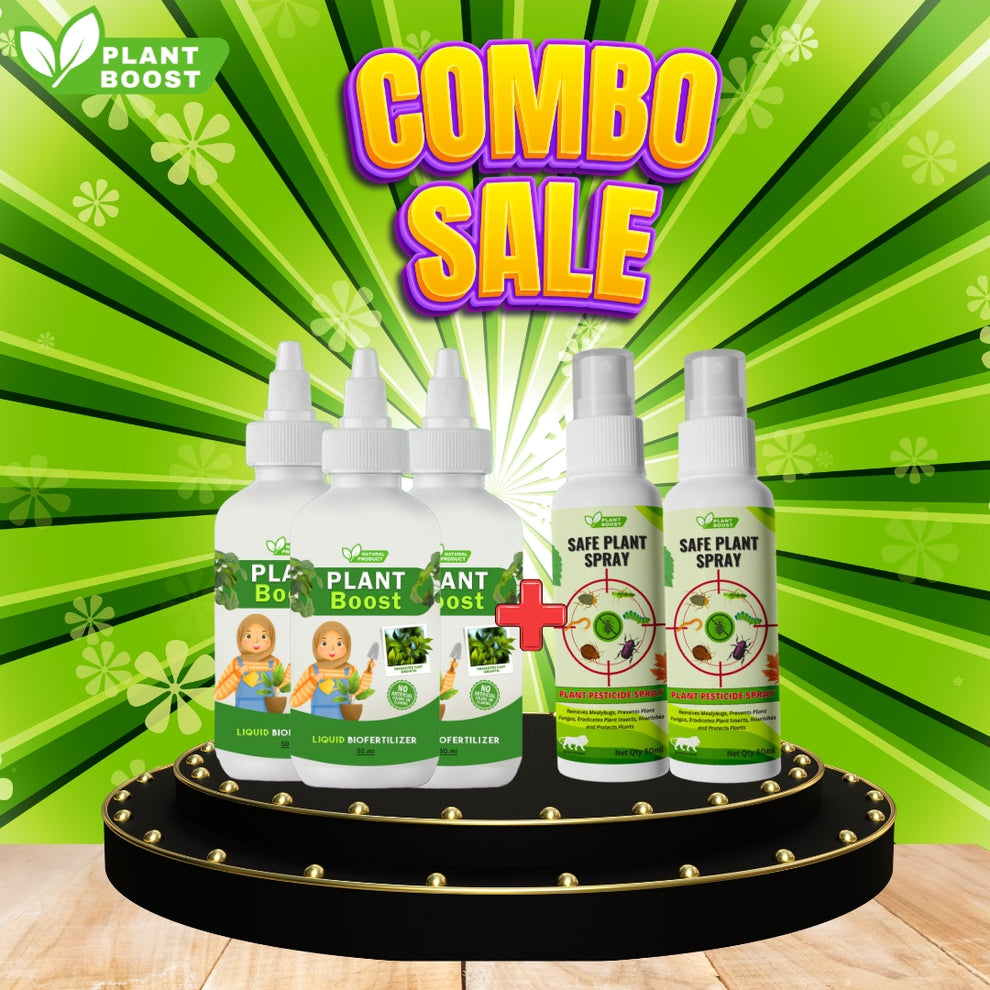Natural Plant Care Combo - Plant Boost with Safe Plant Sprays